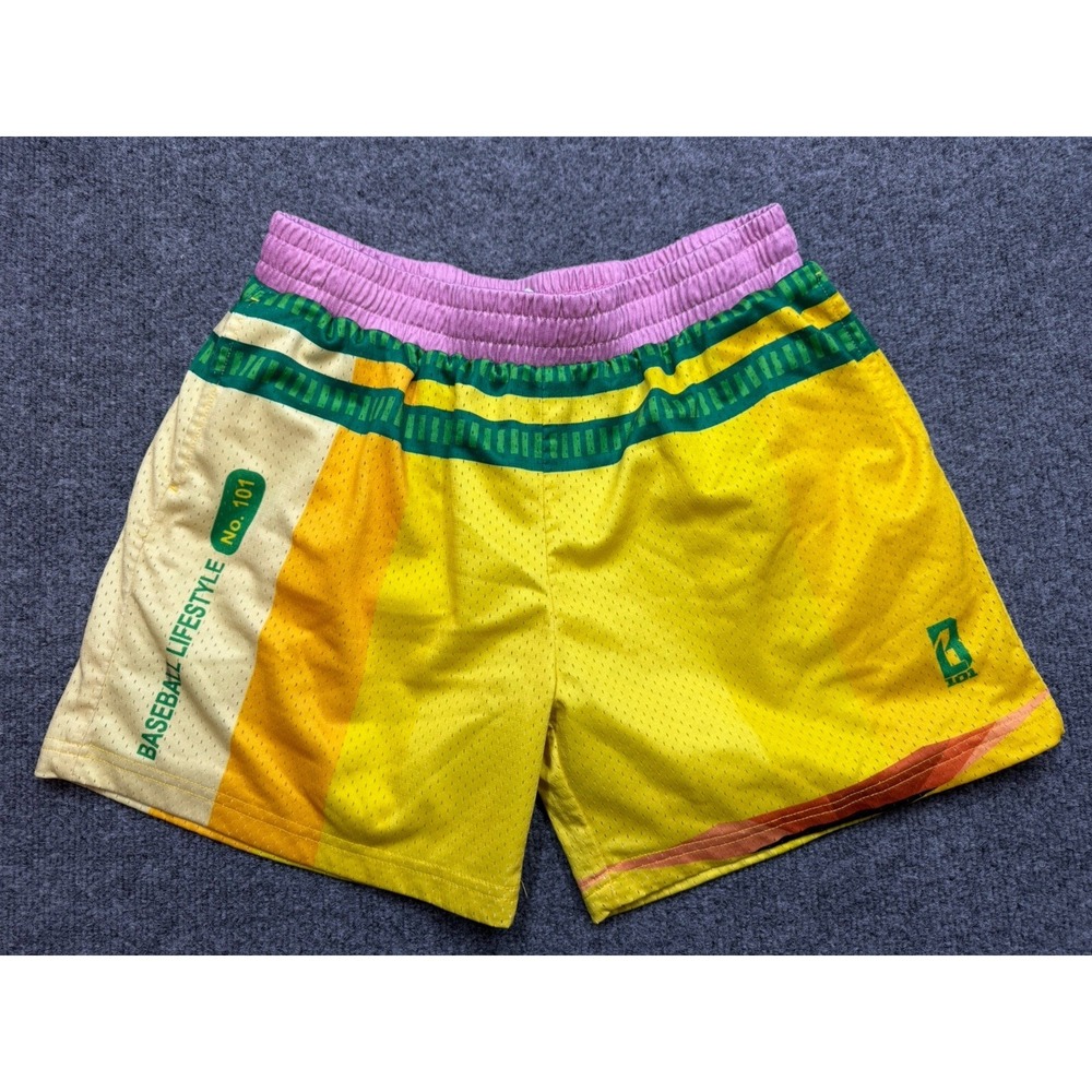 NWT - Baseball Lifestyle 101 - B101 Pencil Shorts Yellow size Youth XL (YXL)